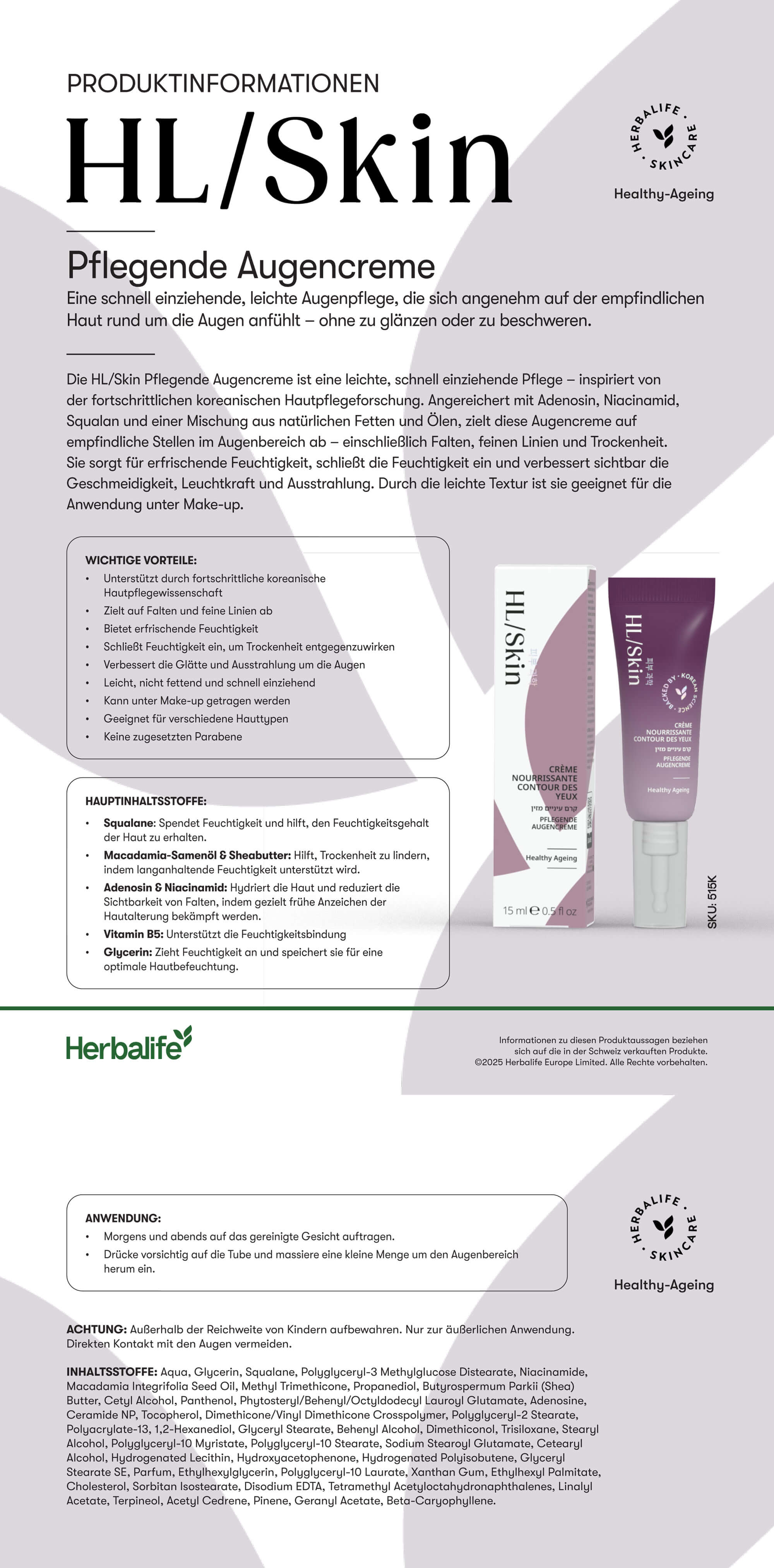 HL/Skin Pflegende Augencreme (ref: 515K)